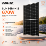 Sunergy 670W Tier 1 SUN 66M-H12 Mono PERC solarni panel