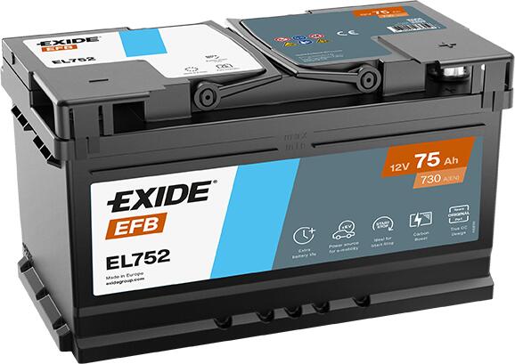 Exide Start-Stop EFB EL752 – Snaga i Pouzdanost za Moderni Start-Stop