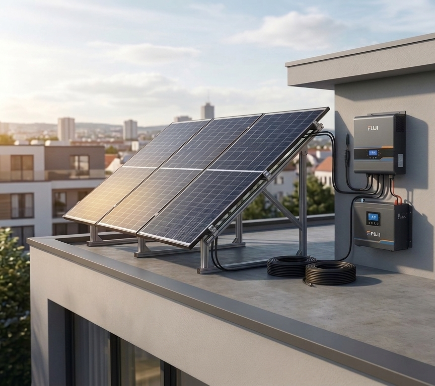 solarni set 4kW Solarni Off-Grid Sustav 4kVA / 2240W - Fuji 200Ah 24V LFP - Slika 1