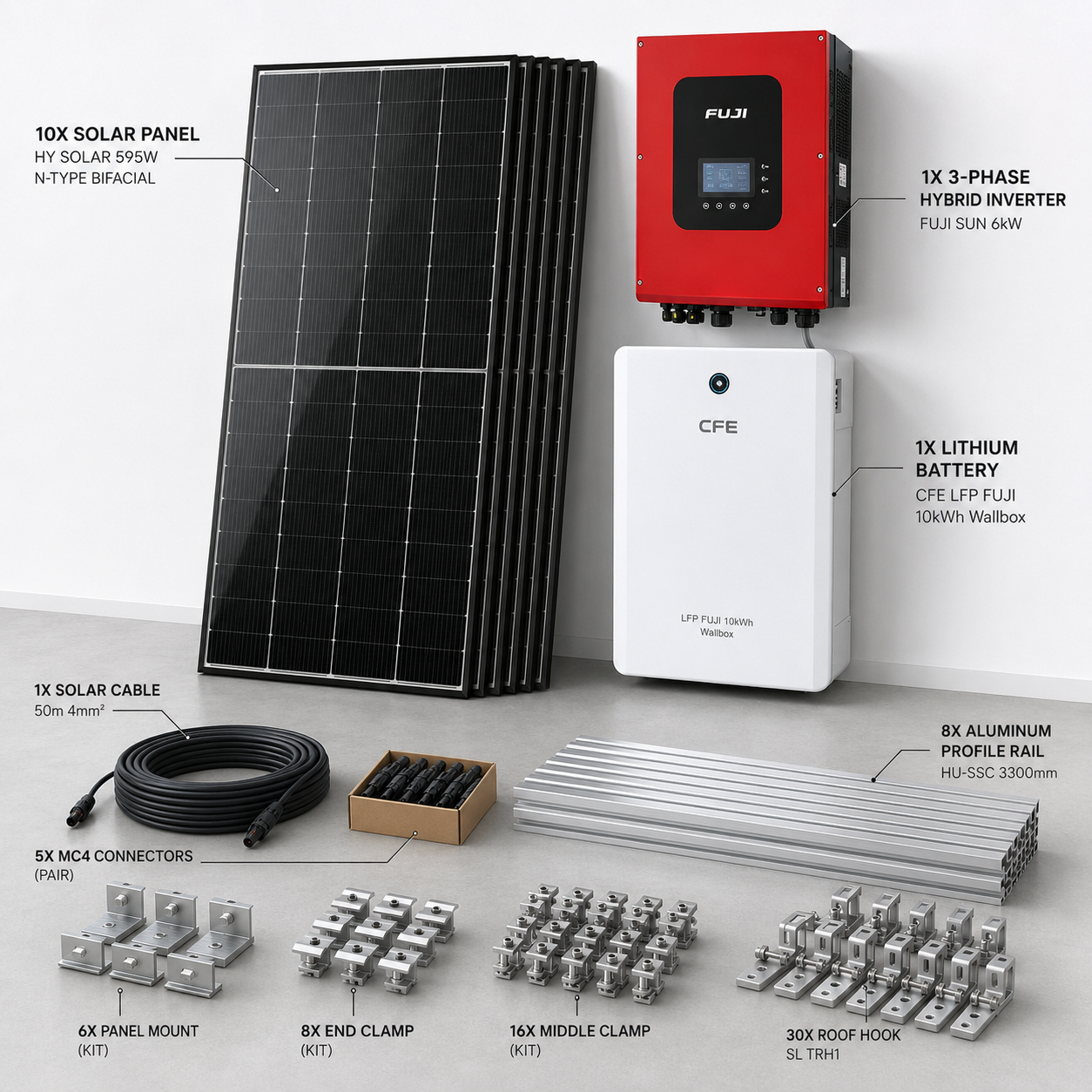 set za solarnu elektranu 6kw 10kwh