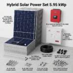 Hibridni Solarni Set FUJI 5.95 kWp s Litijumskom Baterijom 5 kWh