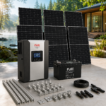 Off-grid solarni set 3,48 kWp – FUJI PROFI 4 kVA + LiFePO4 baterija 2,56 kWh