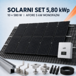 Solarni set 5 kW monofazni - Tongwei 5,80 kWp + Afore HNS5000TL