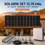 SOLARNI SET 12,76 kWp – TONGWEI 580 W + SUNGROW SG12.0RT 12 kW TROFAZNI