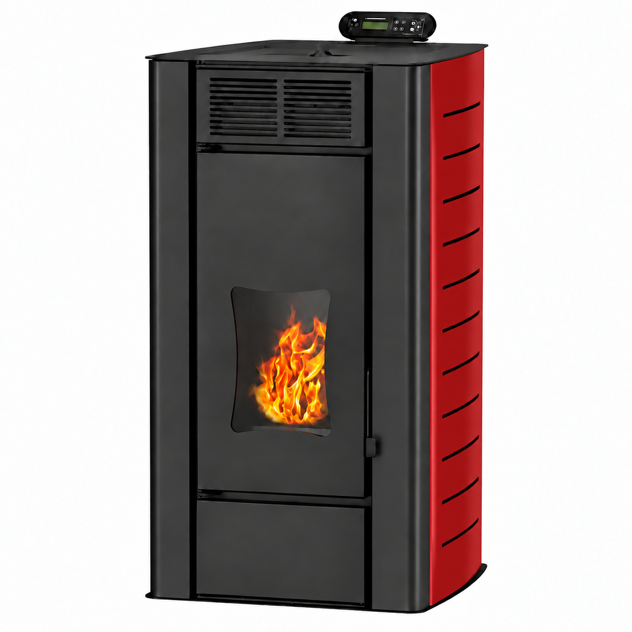 sl18000p crvena SOLE PEĆ NA PELET SL-18000P AQUA CRVENA CENTRALNO 18kW - Slika 1