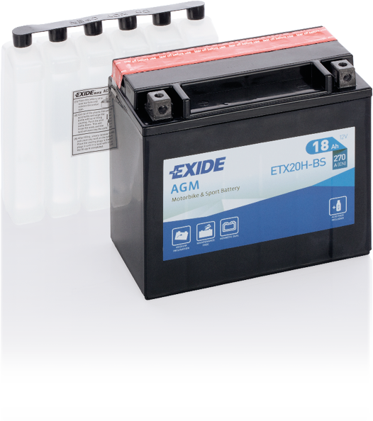 ETX20H-BS Exide ETX20H-BS AGM akumulator za motocikl 12V 18Ah 270A - Slika 1
